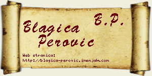 Blagica Perović vizit kartica